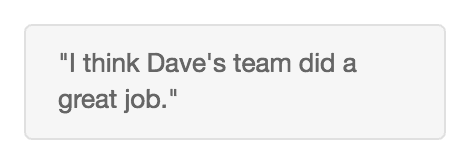 Chat - Block quote example