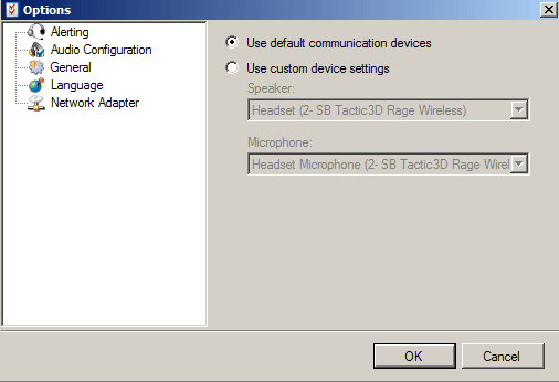 SoftphoneOptionsAudioConfiguration