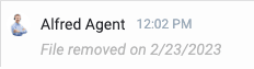 Genesys Cloud file removed message