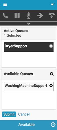 Queue activation window