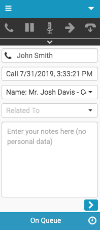 This image is a screenshot of the interaction log in Salesforce.