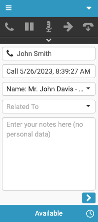This image is a screenshot of the interaction log in embedded client.