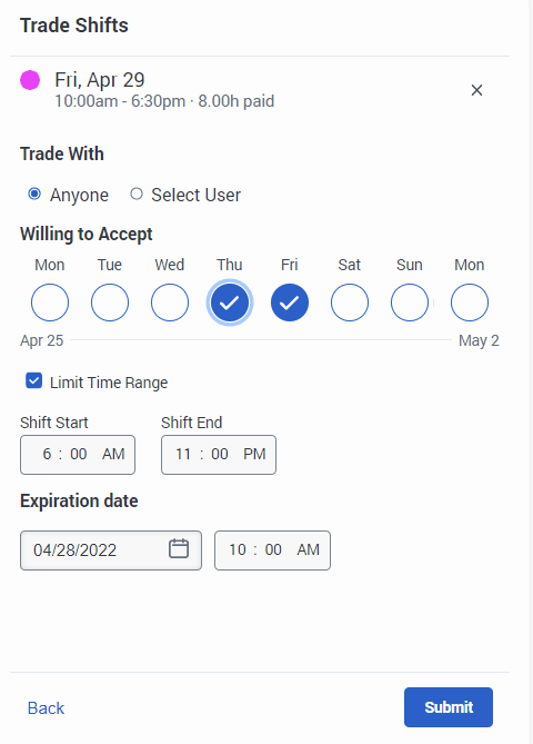 Trade a shift with anyone