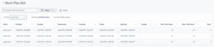 Work plan bids page displays the bid details along with the rankings and preference.