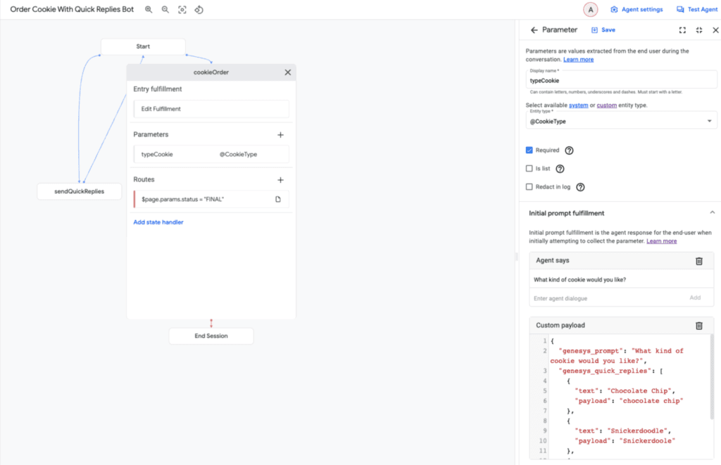 Google Cloud Dialogflow CX use case 2