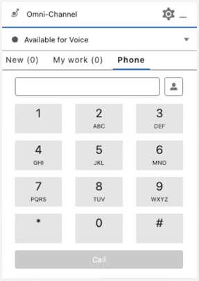 The Omni-Channel widget in Salesforce Service Cloud Voice