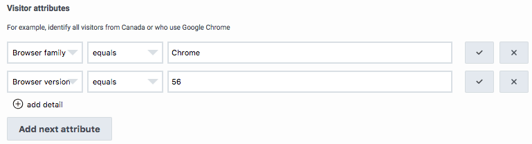 Define visitor attributes