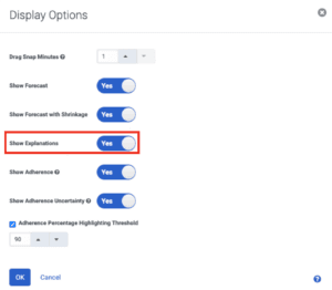 Display options page