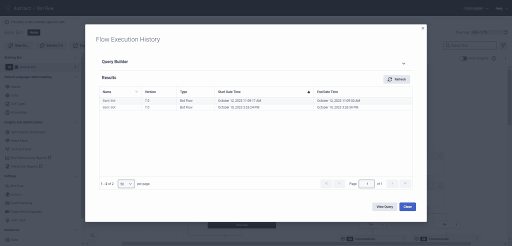 Flow Execution History