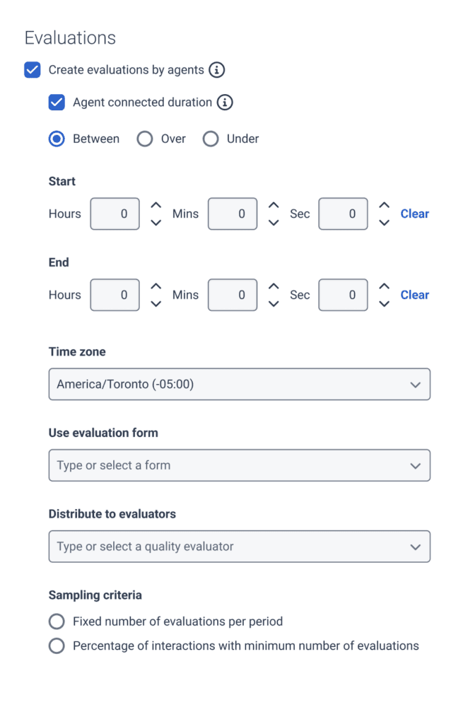 Create evaluations by agents