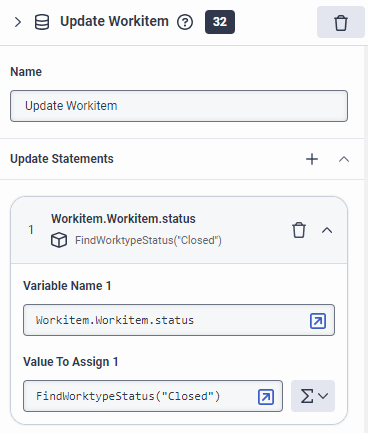 Example of a workitem-related function in Architect