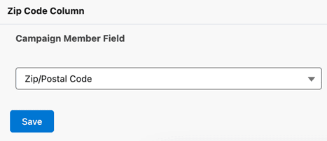 The Zip/Postal Code Column in Global Campaign Management Settings in Salesforce