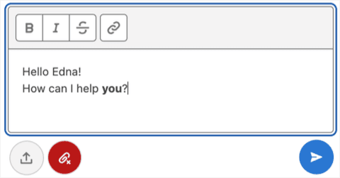 This image is a screenshot of the message textbox for Genesys Cloud digital and ai setup.