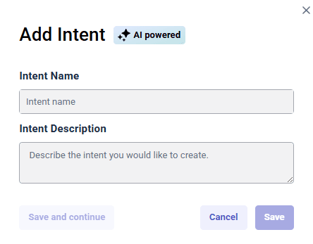 Add an intent for an inbound email flow