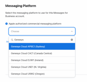 Applw Messages for Business regions