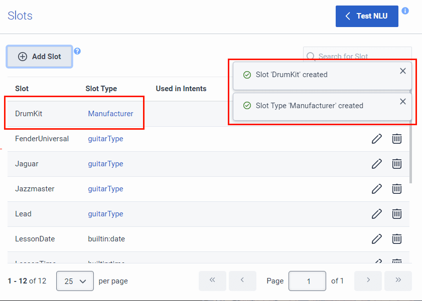 Click to enlarge. Parallel slot and slot type created
