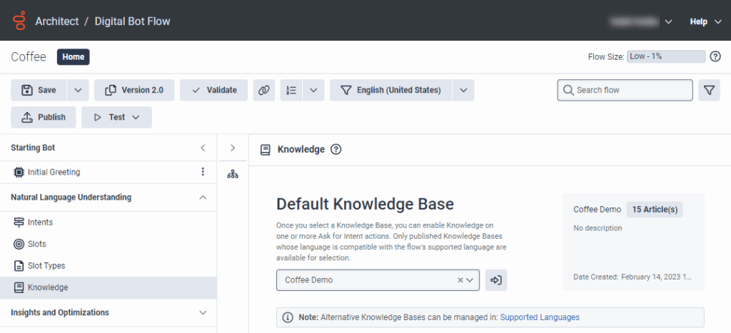 Click to enlarge. Architect Knowledge Knowledge view