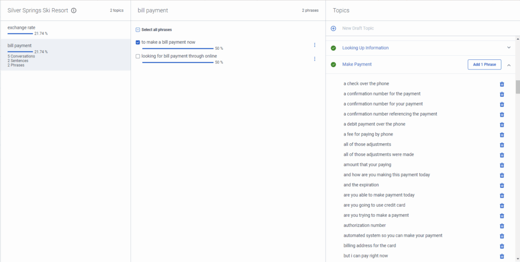 Click to enlarge. Import a phrase into a topic