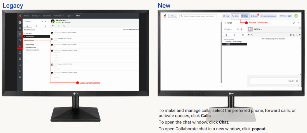 Click to enlarge. Access your collaborate workspace